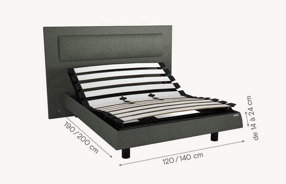 Lit électrique MONOFLEX Chêne Clair-1