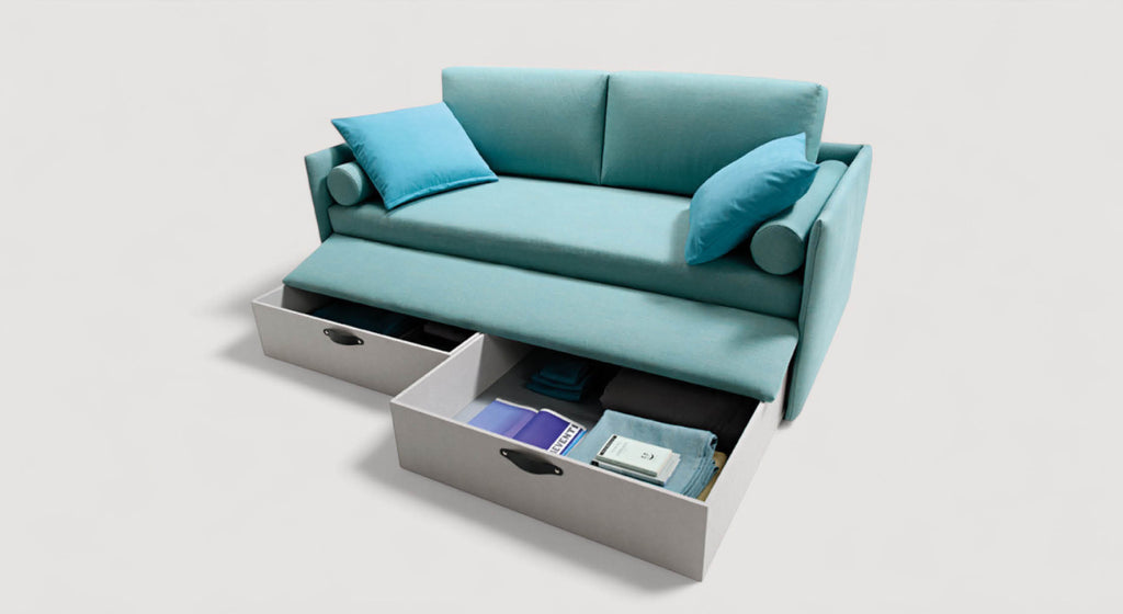 Lit tiroir SOFA 150 tissus au choix