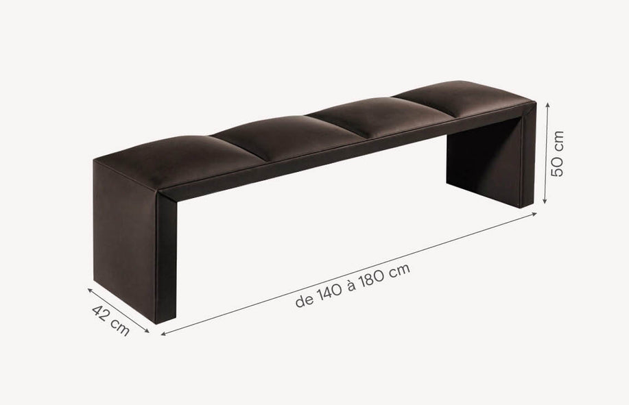 Banc de lit MADISON Pegaso Anthracite-1